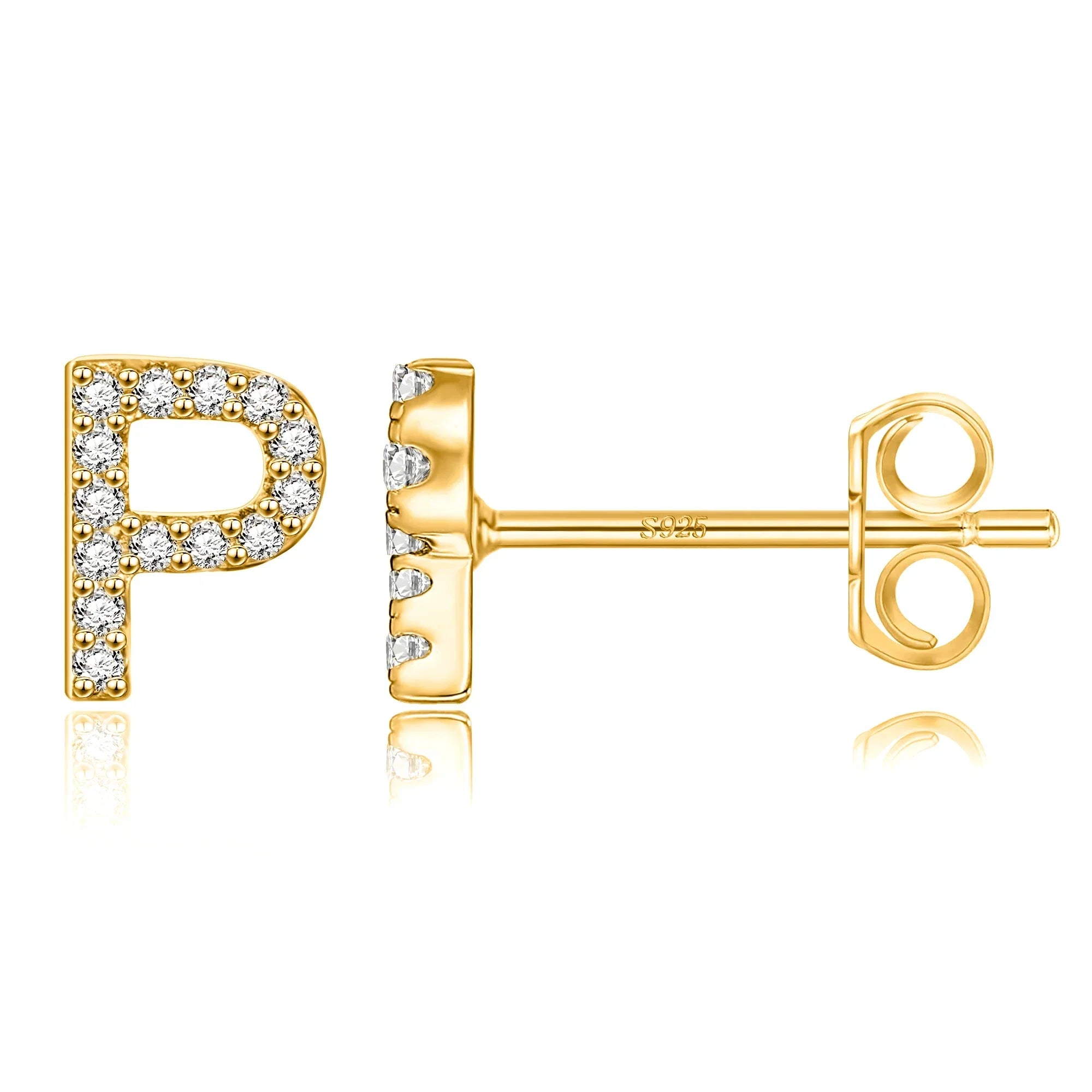 Boucles d'oreilles initiale or p