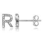 Boucles d'oreilles initiale argent r