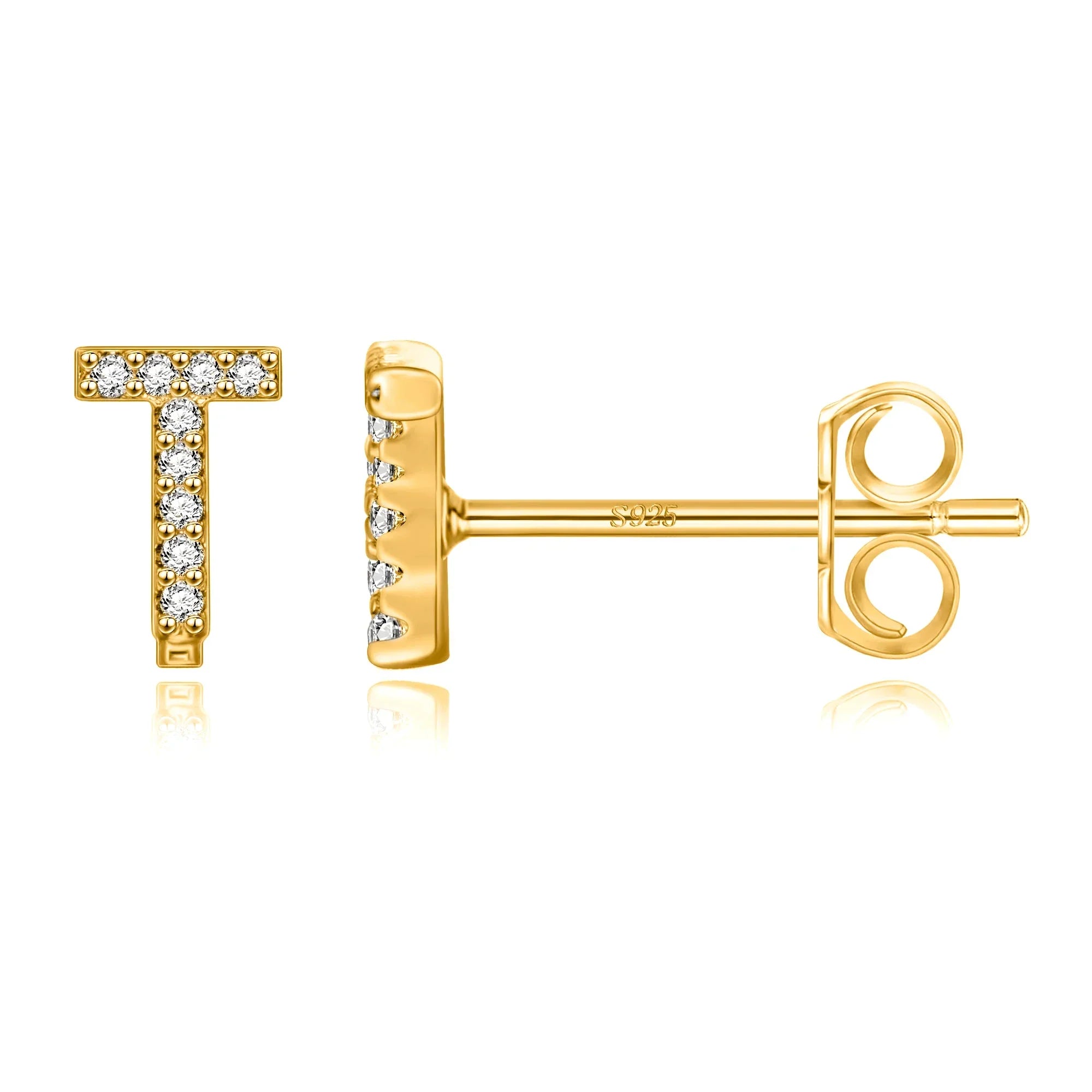 Boucles d'oreilles initiale or t