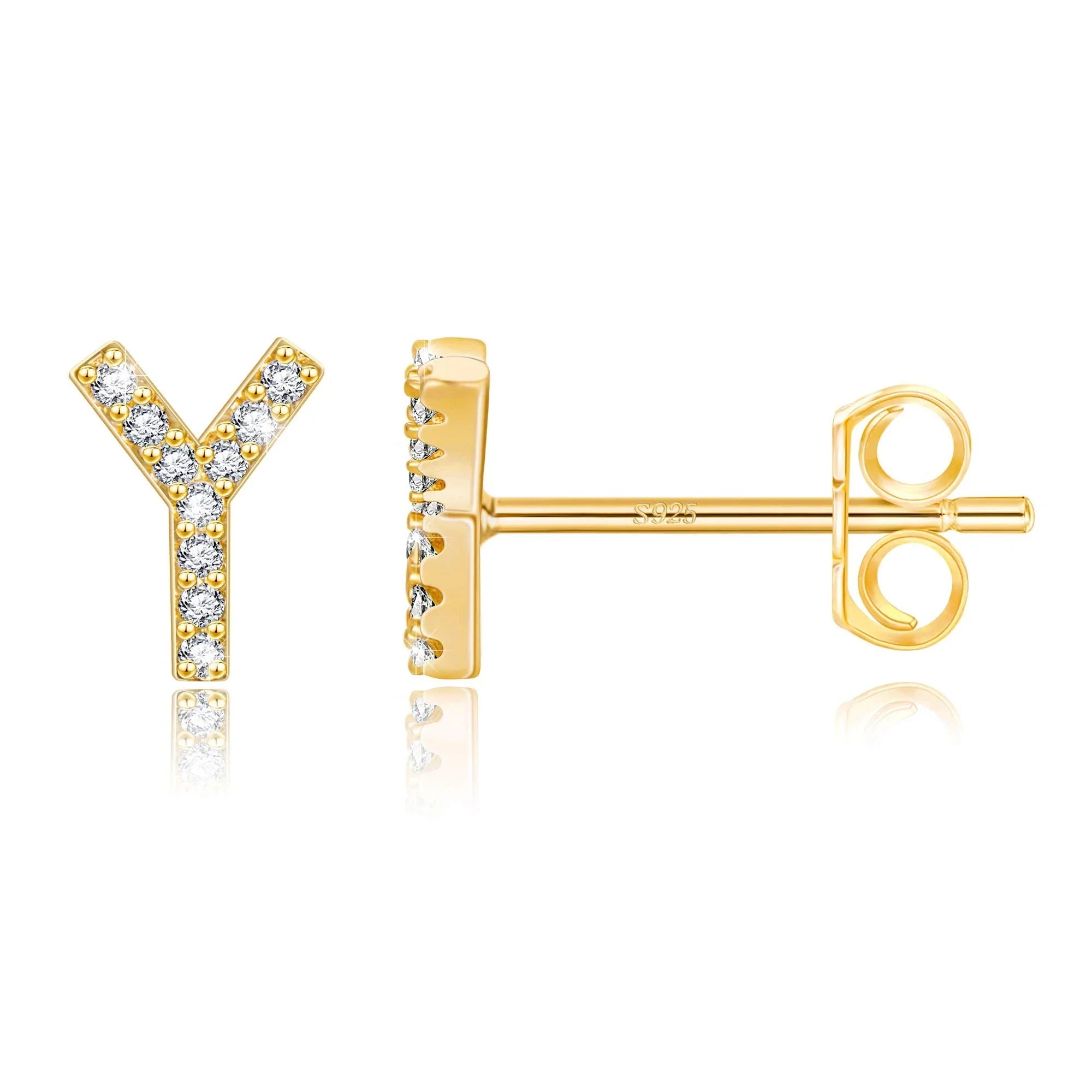 Boucles d'oreilles initiale or y