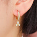 Pendientes inicial para mujer - letra 
