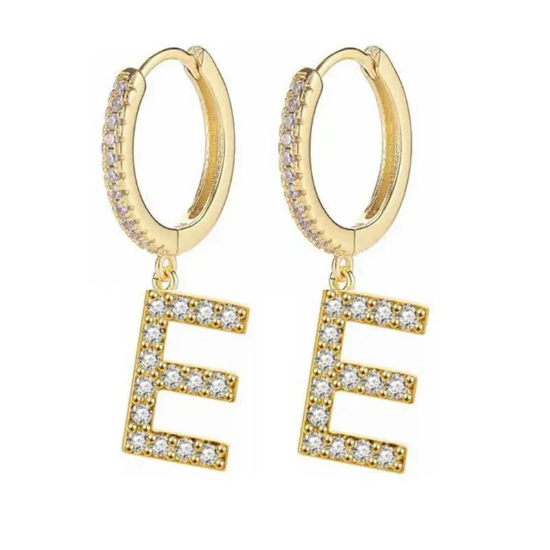 Pendientes inicial para mujer - letra 