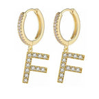 Pendientes inicial para mujer - letra 