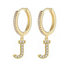 Pendientes inicial para mujer - letra 