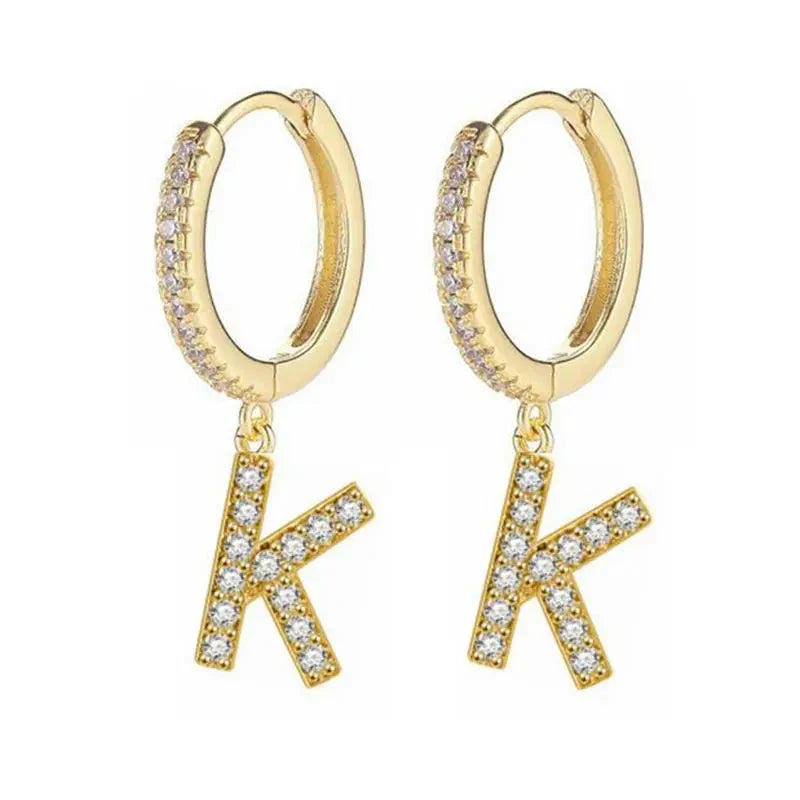 Pendientes inicial para mujer - letra 
