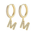 Pendientes inicial para mujer - letra 