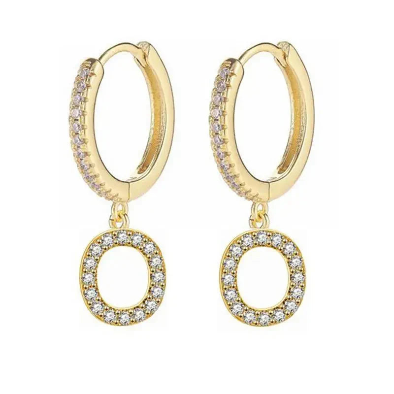 Pendientes inicial para mujer - letra 