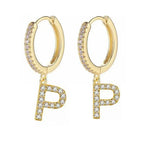 Pendientes inicial para mujer - letra 
