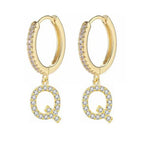 Pendientes inicial para mujer - letra 