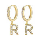 Pendientes inicial para mujer - letra 