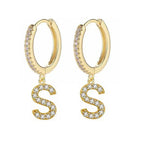 Pendientes inicial para mujer - letra 