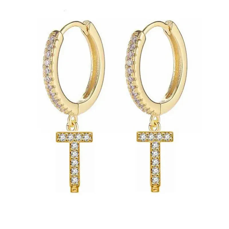 Pendientes inicial para mujer - letra 