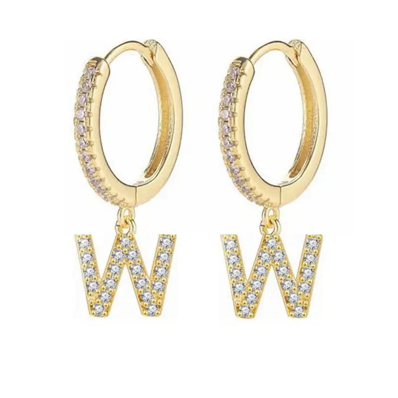 Pendientes inicial para mujer - letra 