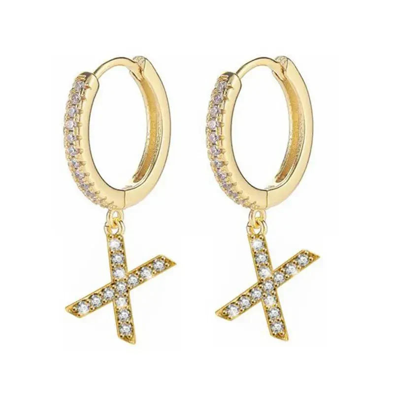 Pendientes inicial para mujer - letra 