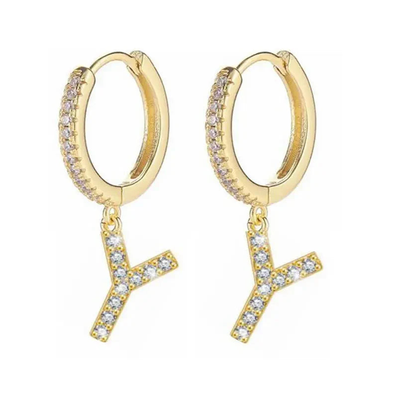 Pendientes inicial para mujer - letra 