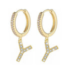 Pendientes inicial para mujer - letra 