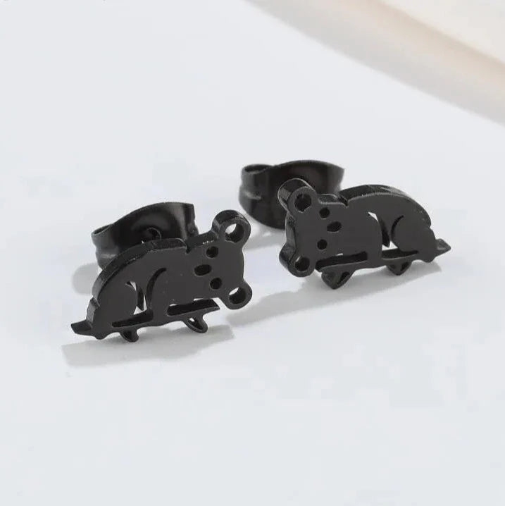 Pendientes de Koala Lindos en Negro