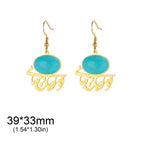 Boucles d'oreilles pendantes perse arabe or