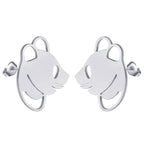 Pendientes Panda Discreto Plata
