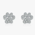 Pendientes de Pata de Circonio en Plata