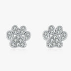 Pendientes de Pata de Circonio en Plata