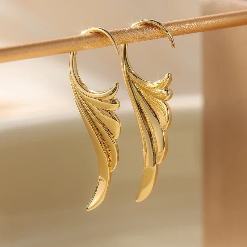 Women's angel wings drop earrings