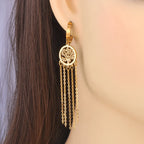 Pendientes Colgantes con Árbol de la Vida en oro