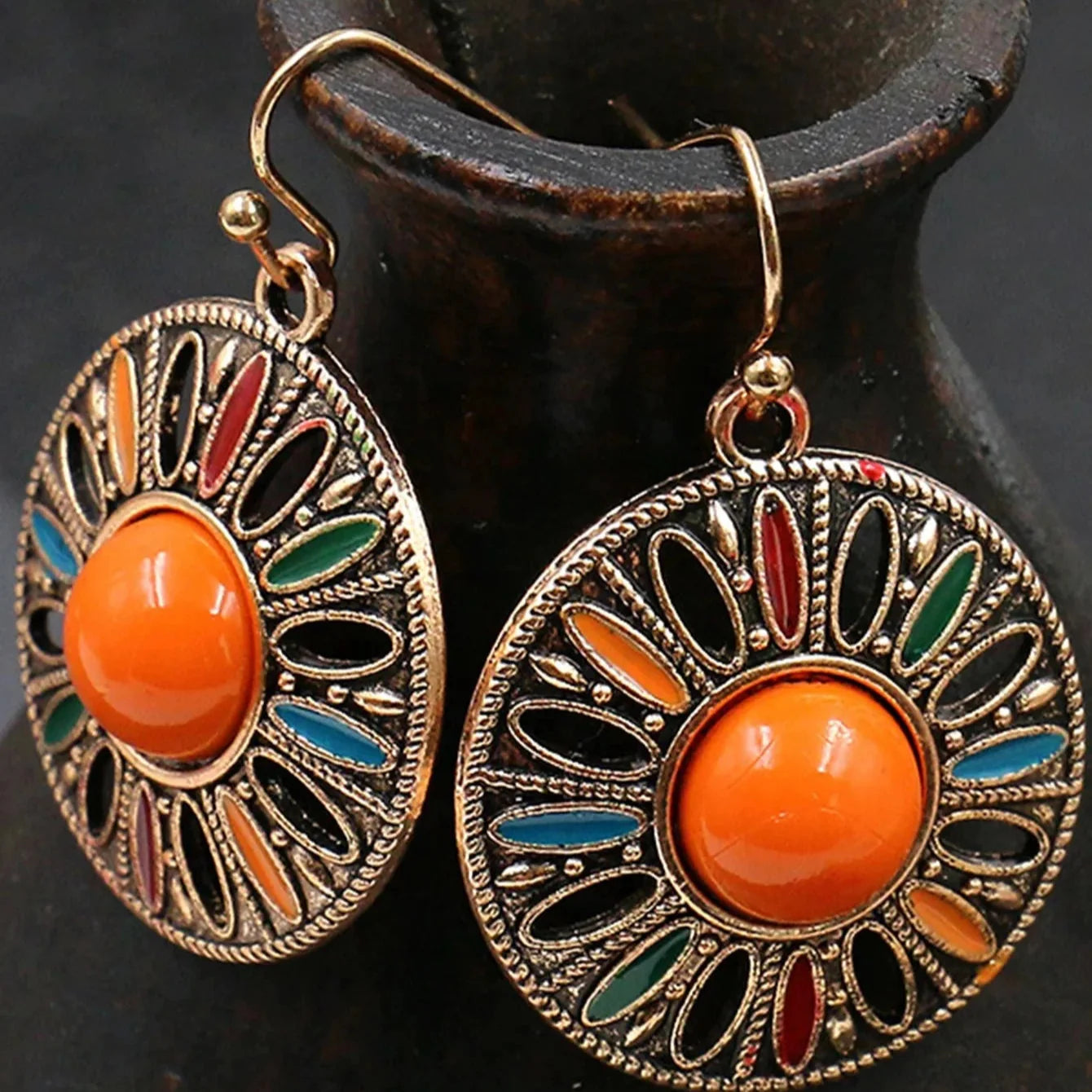 Boucles d'Oreilles Pendantes Bohêmes Multicolores