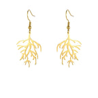 Pendientes Colgantes en Ramas de Coral oro
