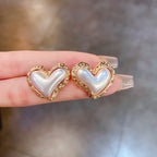 Pendientes Colgantes Corazón Mujer oro