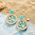 Boucles d'Oreilles Pendantes Coquillage Cauri