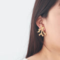 Dangling Coral Earrings in Gold or Silver