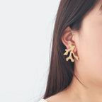 Dangling Coral Earrings in Gold or Silver