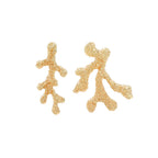 Dangling Coral Earrings in Gold or Silver