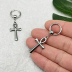 Boucles d'Oreilles Pendantes Croix d'Ankh 2