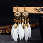 Ethnic Style Feather Dangle Earrings 8