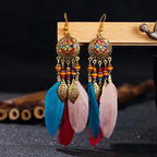 Ethnic Style Feather Dangle Earrings 10