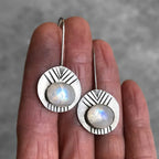 Pendientes Colgantes Étnicos con Piedra de Luna