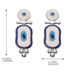 Boucles d'Oreilles Pendantes Ethniques Oeil Bleu