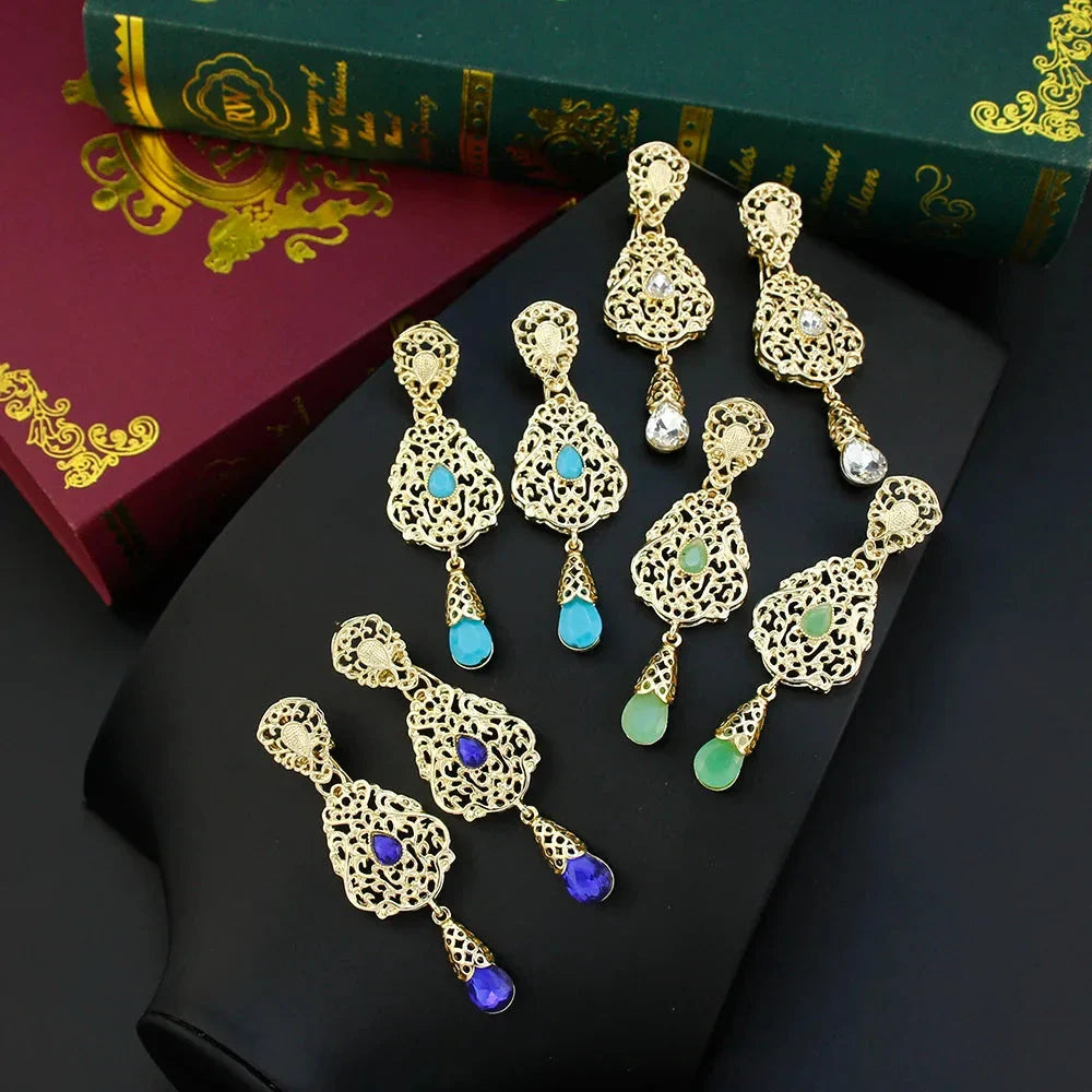 Boucles d'Oreilles Pendantes Ethniques Orientales