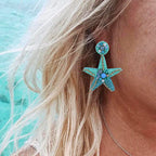 Pendientes Colgantes Estrella de Mar Concha