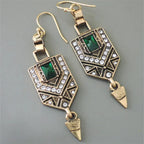 Ethnic Style Women's Gold Dangle Earrings