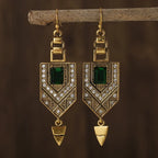 Ethnic Style Women's Gold Dangle Earrings