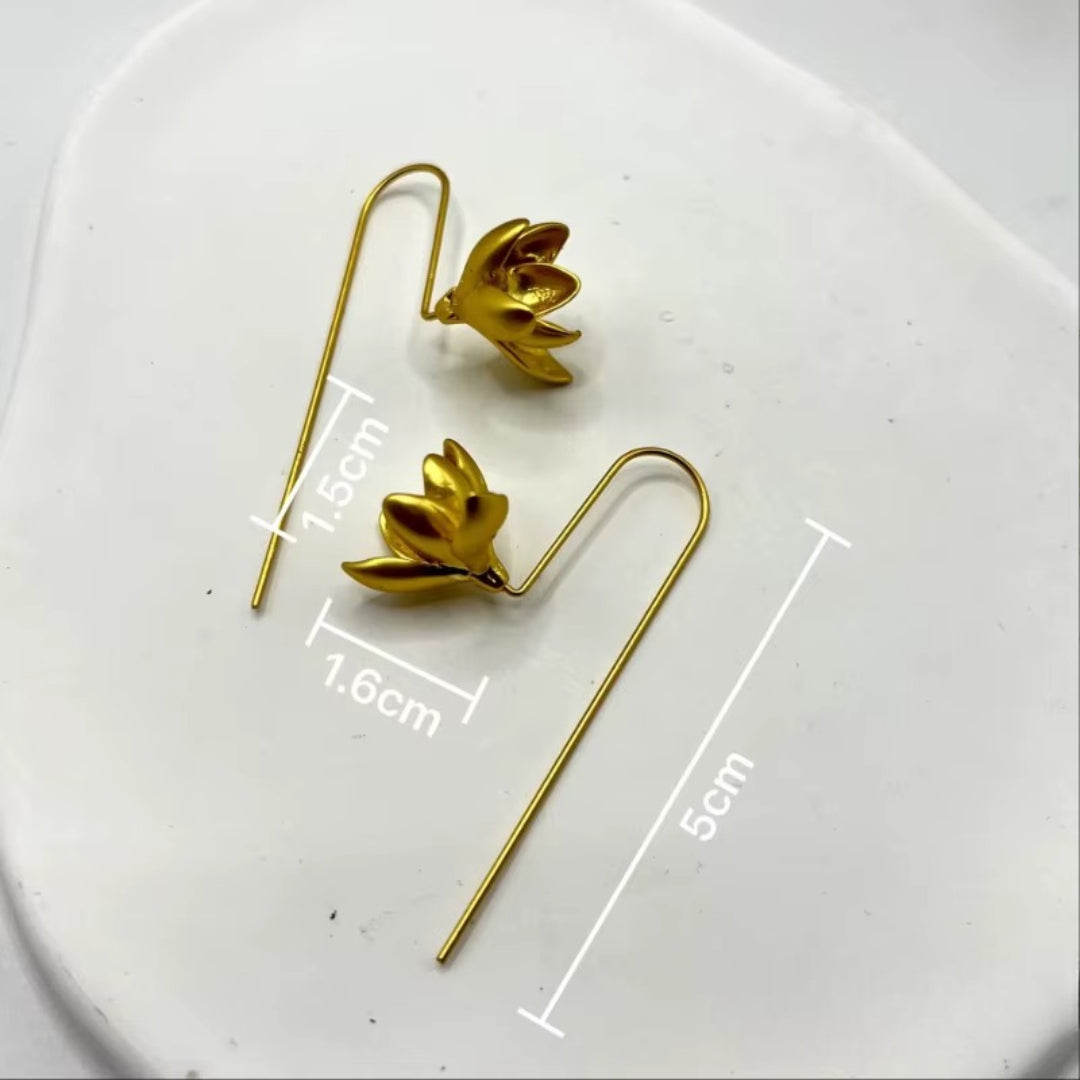 Pendientes Colgantes Flor de Magnolia