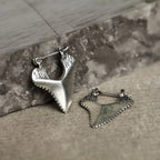 Inlaid Shark Tooth Dangle Earrings