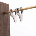 Inlaid Shark Tooth Dangle Earrings