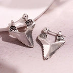 Inlaid Shark Tooth Dangle Earrings