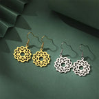 Mandala Women's Silver Dangle Earrings