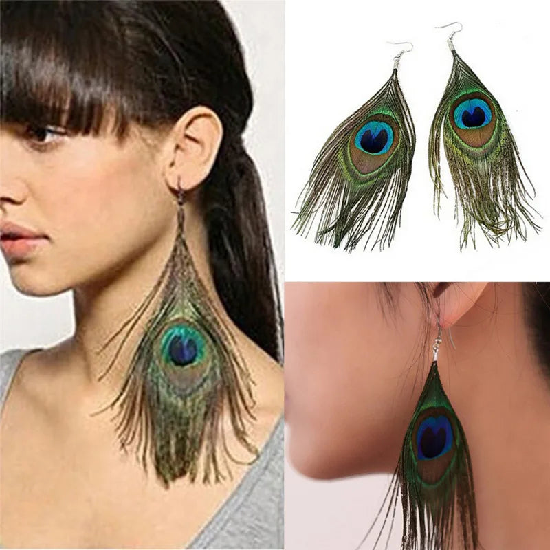 Pan Feather Drop Earrings