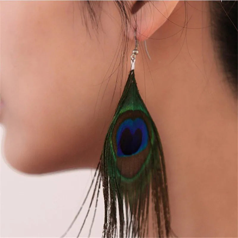 Pan Feather Drop Earrings